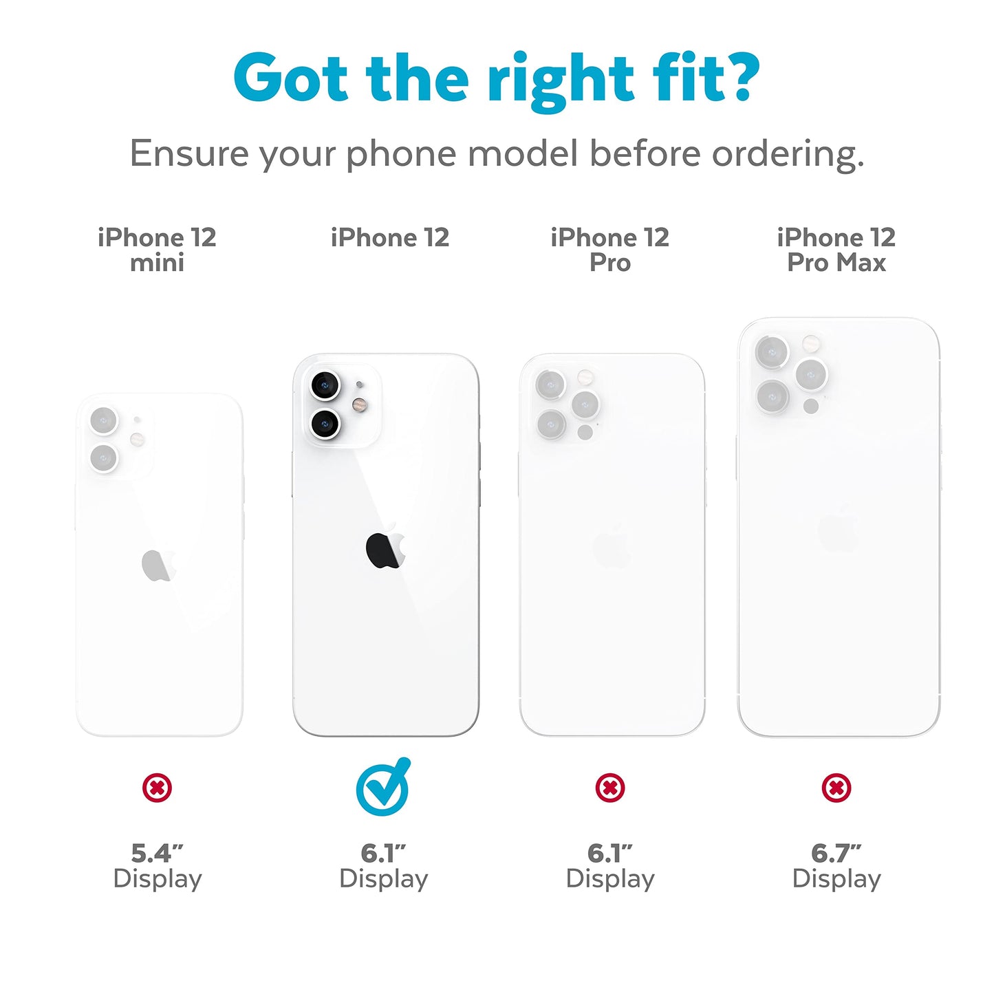 Speck iPhone 12 Case - Drop Protection Fits iPhone 12 Pro & iPhone 12 Phones - Scratch Resistant, Slim Design with Added Grip & Soft Touch Coating - Black, White Presido2