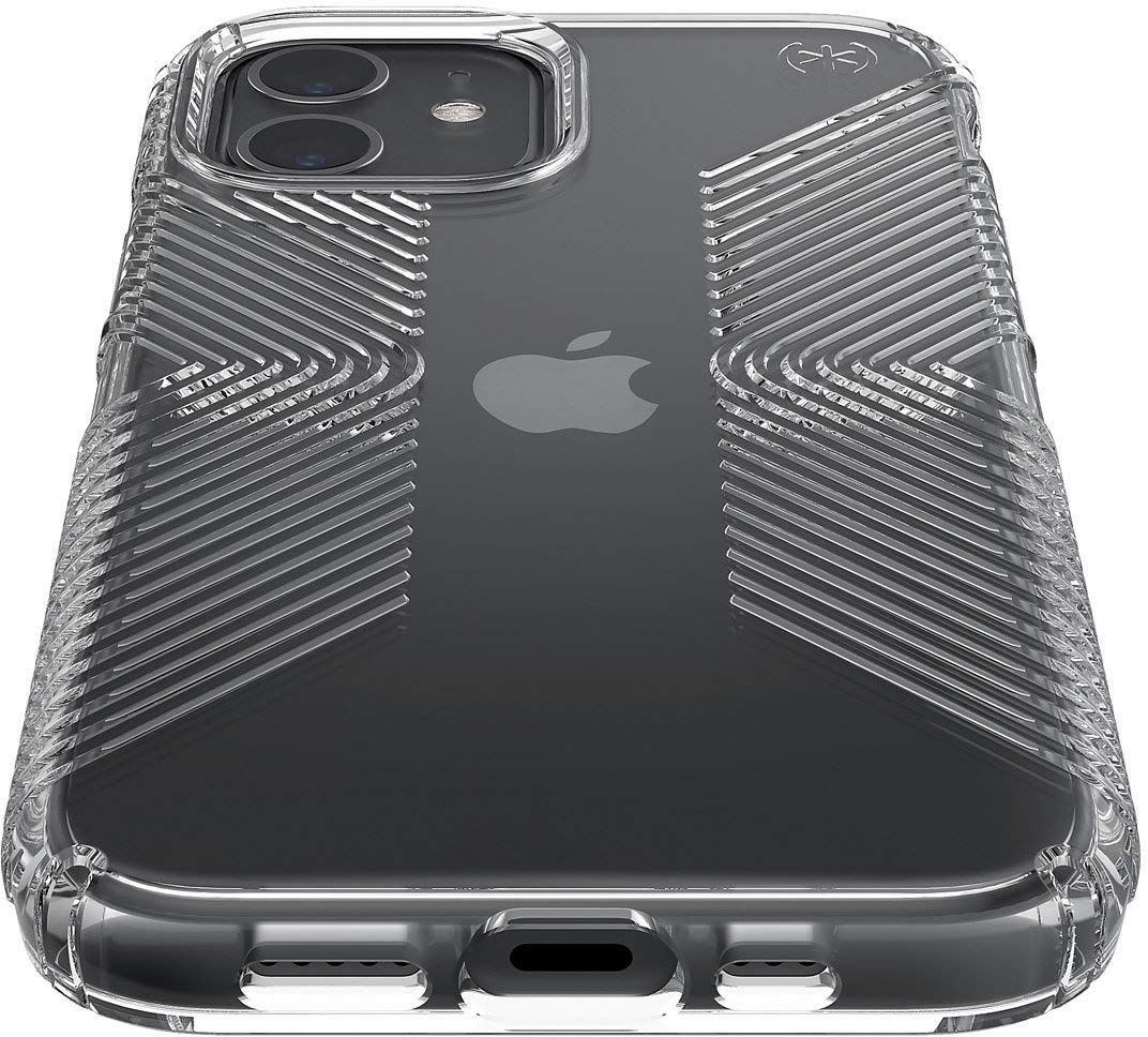 Speck iPhone 12 Case - Drop Protection Fits iPhone 12 Pro & iPhone 12 Phones - Scratch Resistant, Slim Design with Added Grip & Soft Touch Coating - Black, White Presido2