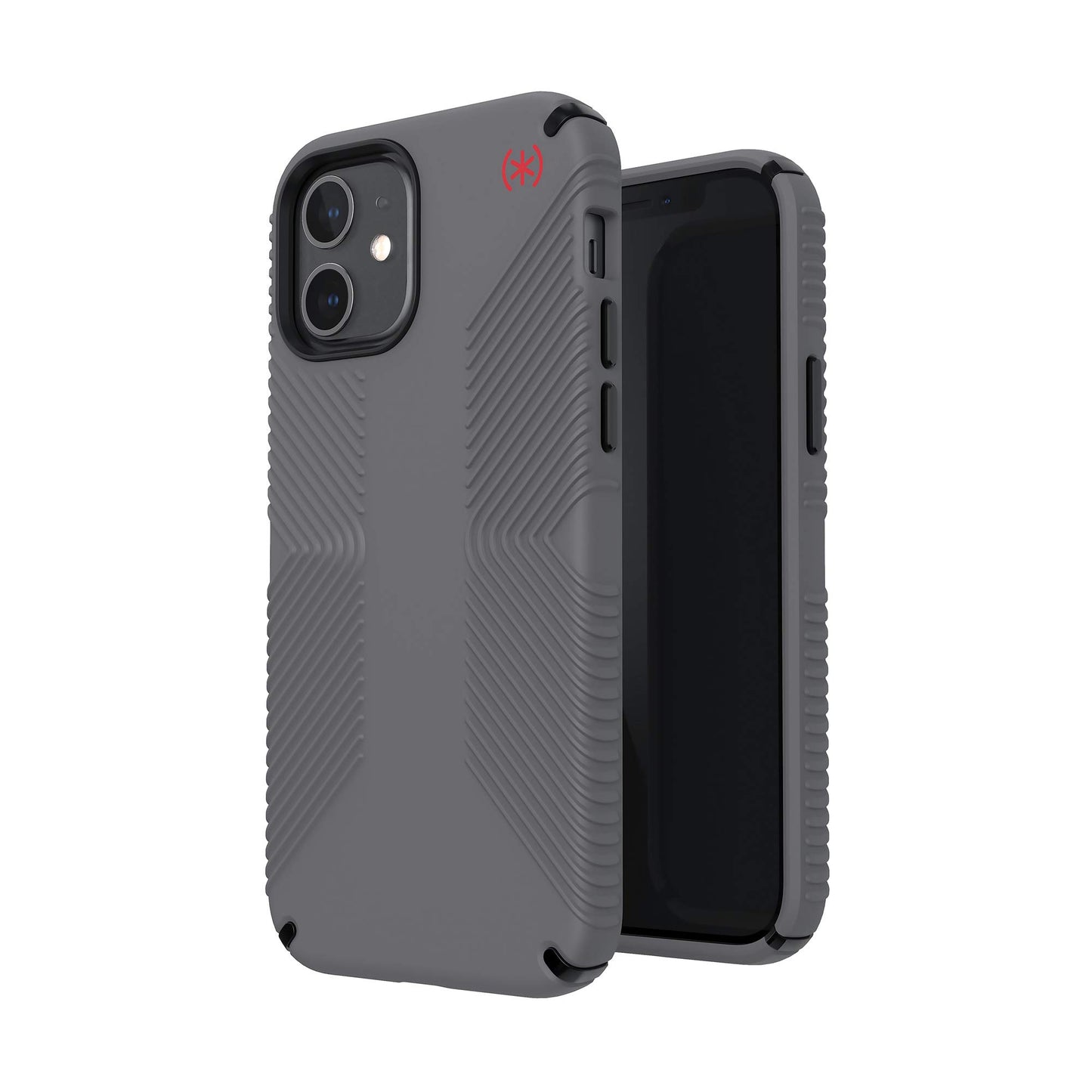 Speck iPhone 12 Case - Drop Protection Fits iPhone 12 Pro & iPhone 12 Phones - Scratch Resistant, Slim Design with Added Grip & Soft Touch Coating - Black, White Presido2