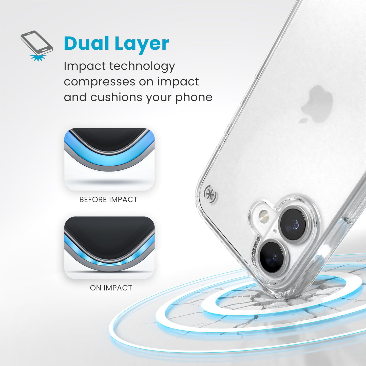 Speck Presidio Perfect Clear iPhone 16 Pro Case - Slim Phone Case
