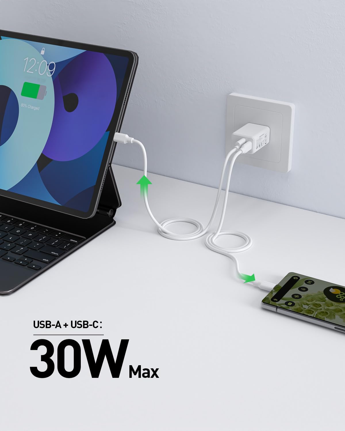 30W Fast Charging Fit for Google Pixel Charger Pixel 9 9 Pro 9 Pro XL Fold 8 8 Pro 8a 7 7a 7 Pro 6 6a 6 Pro Phone Quick Rapid Wall Power Cord with 6Ft USB C Cable