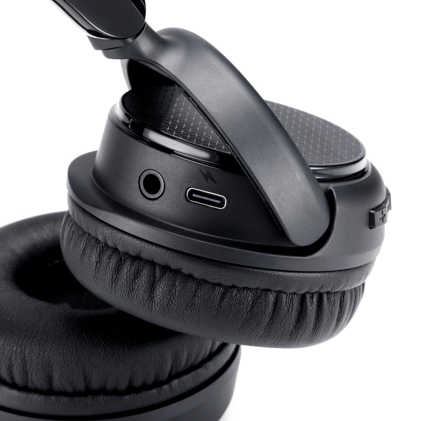 Bluetooth Headphones with Microphone, Wireless, On Ear, 35 Hour Playtime, Foldable, One Size, Black